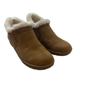 Minnetonka Womens US 7M Slip-On Moccasins Faux Fur Slipppers Booties Shoes 69043